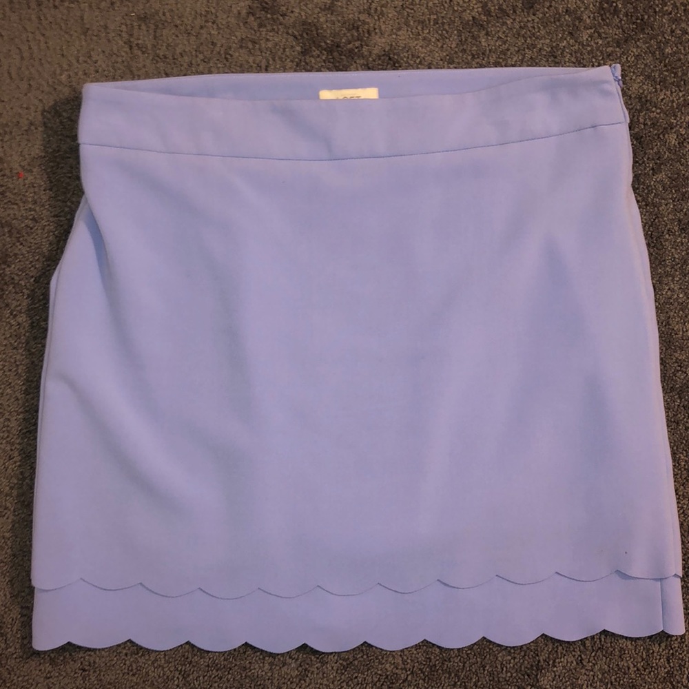 Scalloped Edge Periwinkle Skirt